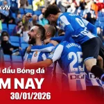 Lịch Trực Tiếp Bóng Đá Hôm Nay 30/01: Cập Nhật Đầy Đủ V-League, La Liga, Serie A, Bundesliga 1