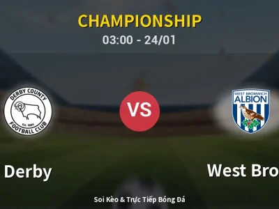 Kết Quả: Derby 1-1 West Brom – Highlight & Bàn Thắng | Championship