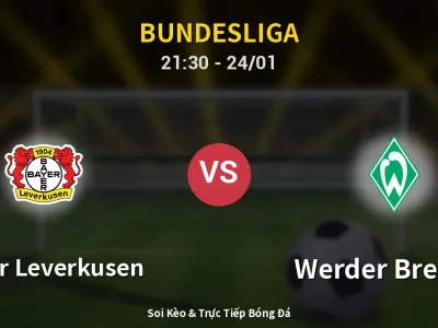 Soi Kèo Bayer Leverkusen vs Werder Bremen – 21:30 24/01 | Nhận Định, Dự Đoán Tỷ Số