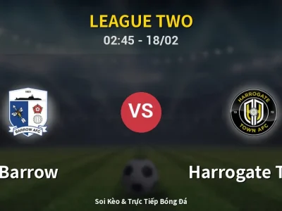 Kết Quả: Barrow 0-1 Harrogate Town – Highlight & Bàn Thắng | League Two