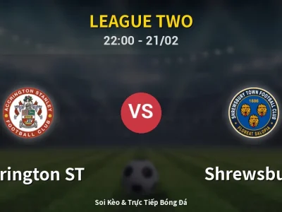 🔴 Trực Tiếp: Accrington ST 0-1 Shrewsbury – Link Xem League Two (Full HD)