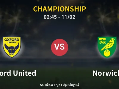 Kết Quả: Oxford United 0-3 Norwich – Highlight & Bàn Thắng | Championship