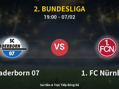 Kết Quả: SC Paderborn 07 2-1 1. FC Nürnberg – Highlight & Bàn Thắng | 2. Bundesliga