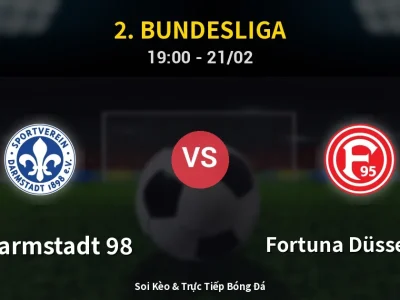 Kết Quả: SV Darmstadt 98 2-1 Fortuna Düsseldorf – Highlight & Bàn Thắng | 2. Bundesliga