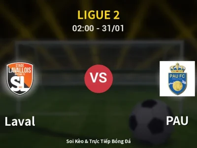 Kết Quả: Laval 0-1 PAU – Highlight & Bàn Thắng | Ligue 2