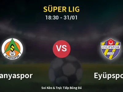 Kết Quả: Alanyaspor 1-3 Eyüpspor – Highlight & Bàn Thắng | Süper Lig