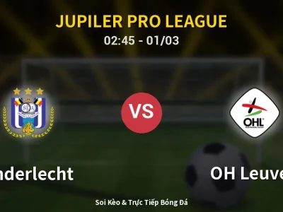 Kết Quả: Anderlecht 5-1 OH Leuven – Highlight & Bàn Thắng | Jupiler Pro League