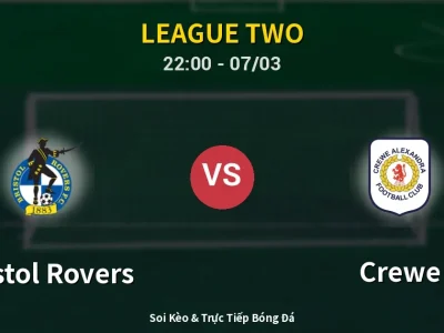 Soi Kèo Bristol Rovers vs Crewe – 22:00 07/03 | Nhận Định, Dự Đoán Tỷ Số