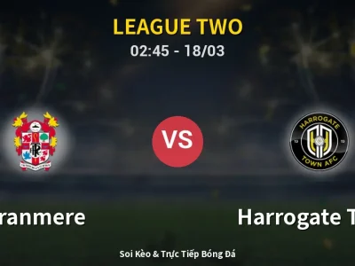 Kết Quả: Tranmere 0-3 Harrogate Town – Highlight & Bàn Thắng | League Two