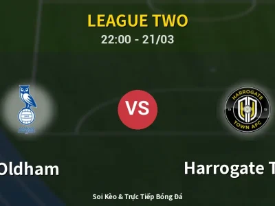 Soi Kèo Oldham vs Harrogate Town – 22:00 21/03 | Nhận Định, Dự Đoán Tỷ Số