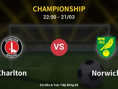 Soi Kèo Charlton vs Norwich – 22:00 21/03 | Nhận Định, Dự Đoán Tỷ Số