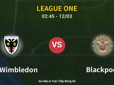 Kết Quả: AFC Wimbledon 4-1 Blackpool – Highlight & Bàn Thắng | League One