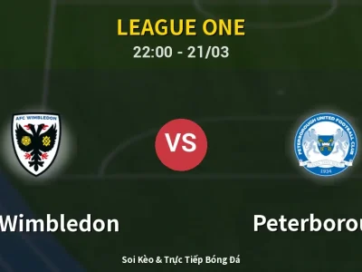 Soi Kèo AFC Wimbledon vs Peterborough – 22:00 21/03 | Nhận Định, Dự Đoán Tỷ Số