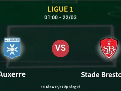 Kết Quả: Auxerre 3-0 Stade Brestois 29 – Highlight & Bàn Thắng | Ligue 1