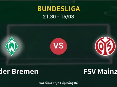 Soi Kèo Werder Bremen vs FSV Mainz 05 – 21:30 15/03 | Nhận Định, Dự Đoán Tỷ Số