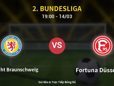 Soi Kèo Eintracht Braunschweig vs Fortuna Düsseldorf – 19:00 14/03 | Nhận Định, Dự Đoán Tỷ Số