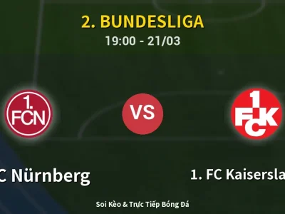 Kết Quả: 1. FC Nürnberg 3-0 1. FC Kaiserslautern – Highlight & Bàn Thắng | 2. Bundesliga