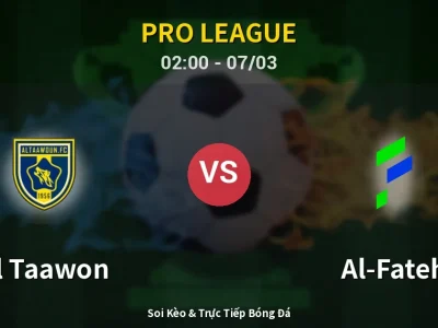 Kết Quả: Al Taawon 3-2 Al-Fateh – Highlight & Bàn Thắng | Pro League