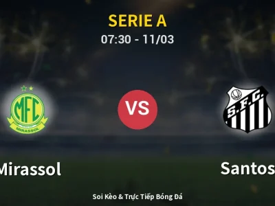 Kết Quả: Mirassol 2-2 Santos – Highlight & Bàn Thắng | Serie A