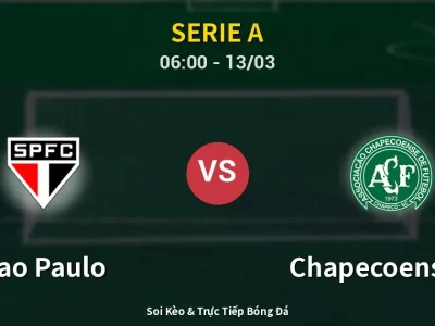 Kết Quả: Sao Paulo 2-0 Chapecoense-sc – Highlight & Bàn Thắng | Serie A
