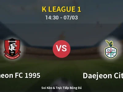 Kết Quả: Bucheon FC 1995 1-1 Daejeon Citizen – Highlight & Bàn Thắng | K League 1
