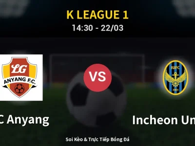 Kết Quả: FC Anyang 0-1 Incheon United – Highlight & Bàn Thắng | K League 1