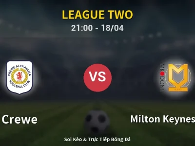 Soi Kèo Crewe vs Milton Keynes Dons – 21:00 18/04 | Nhận Định, Dự Đoán Tỷ Số