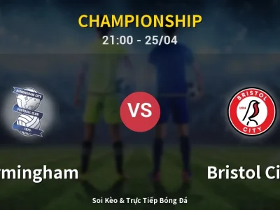 Soi Kèo Birmingham vs Bristol City – 21:00 25/04 | Nhận Định, Dự Đoán Tỷ Số