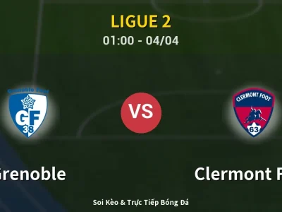 Kết Quả: Grenoble 2-2 Clermont Foot – Highlight & Bàn Thắng | Ligue 2