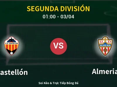 Kết Quả: Castellón 2-0 Almeria – Highlight & Bàn Thắng | Segunda División