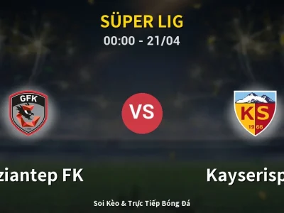 Kết Quả: Gaziantep FK 3-0 Kayserispor – Highlight & Bàn Thắng | Süper Lig