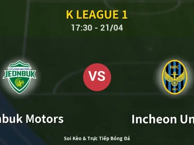 Kết Quả: Jeonbuk Motors 1-2 Incheon United – Highlight & Bàn Thắng | K League 1