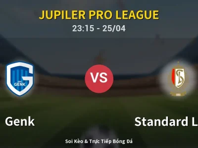 Soi Kèo Genk vs Standard Liege – 23:15 25/04 | Nhận Định, Dự Đoán Tỷ Số