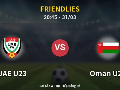 Soi Kèo UAE U23 vs Oman U23 – 20:45 31/03 | Nhận Định, Dự Đoán Tỷ Số