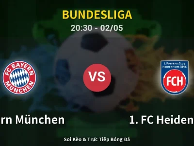 Soi Kèo Bayern München vs 1. FC Heidenheim – 20:30 02/05 | Nhận Định, Dự Đoán Tỷ Số